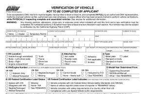 DMV Vehicle Paperwork Reg 31